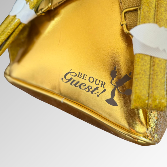 Loungefly Disney Beauty and The Beast Lumiere Sequin Mini Backpack AUTHENTIC NWT main image 2